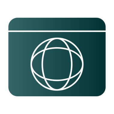 Web tarayıcı simgesi, vektör illüstrasyonu basit tasarım