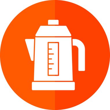 Kahve makinesi simgesi, vektör illüstrasyonu