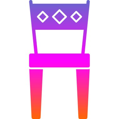 Sandalye. Web simgesi basit illüstrasyon