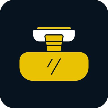 Dikiz aynası ikon vektör illüstrasyonu