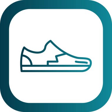 spor ayakkabı ikonu vektör illüstrasyonu