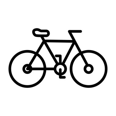 Bisiklet yassı simgesinin vektör illüstrasyonu