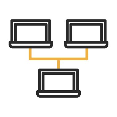 Yerel ağ simgesi, vektör illüstrasyonu basit tasarım