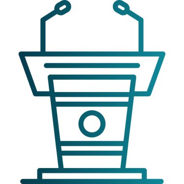 Podyum simge illüstrasyon vektörü grafiği