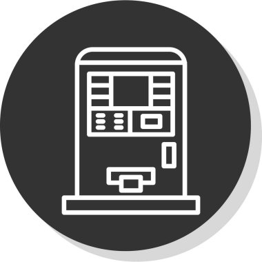 atm makine simgesi, vektör illüstrasyonu basit tasarım