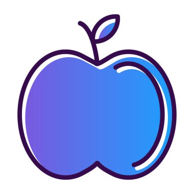 Elma. Web simgesi basit illüstrasyon 