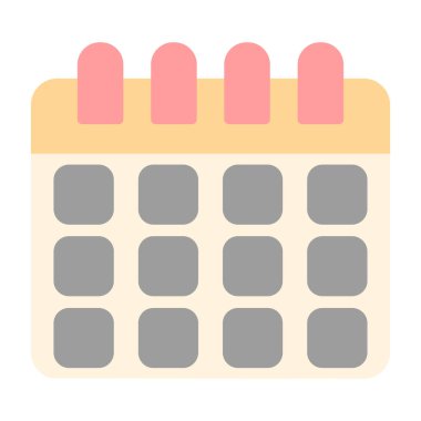 Takvim simgesi, vektör illüstrasyonu basit tasarım