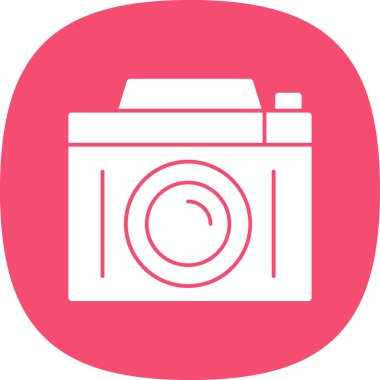 Kamera. Web simgesi basit illüstrasyon