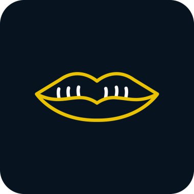 Dudaklar. Web simgesi basit illüstrasyon 