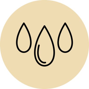 Su damlaları için bir simgenin vektör çizimi