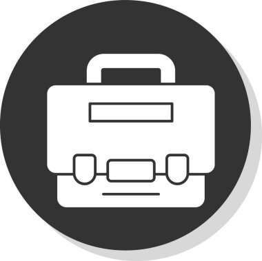 Bavul. Web simgesi basit illüstrasyon 