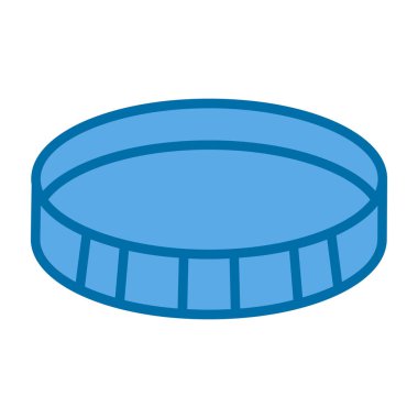 izole edilmiş mavi yuvarlak düğme simgesi