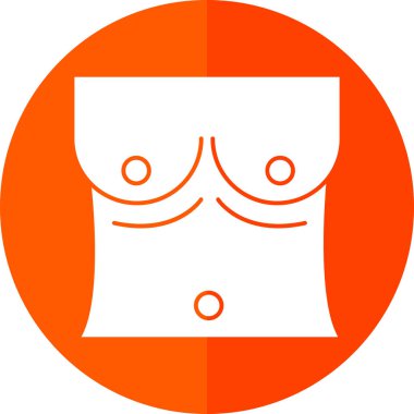 Kadın vücudu, illüstrasyon, beyaz arkaplan üzerindeki vektör.