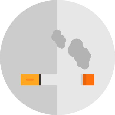 sigara içen düz vektör simgesi tasarımı