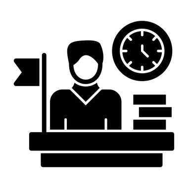 Zaman simgesi vektör illüstrasyonu