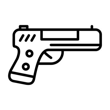 silah vektörü düz renk simgesi