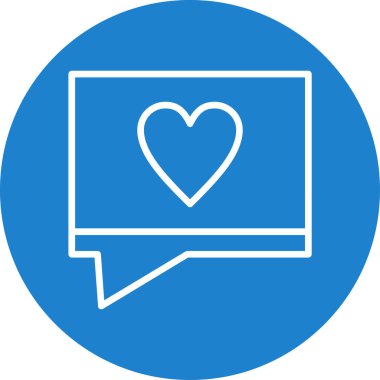 vektör illüstrasyonunda baloncuk sohbeti kalp simgesi