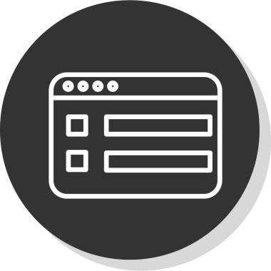 Tarayıcı. Web simgesi basit illüstrasyon