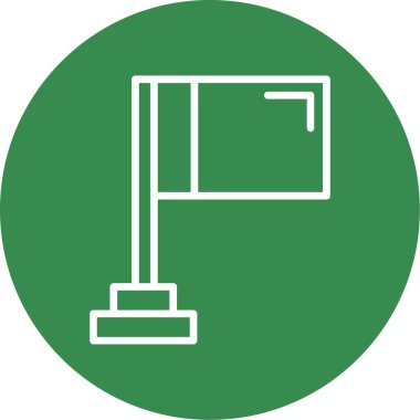 Basit bayrak vektör çizgisi simgesi 