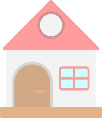 Ev vektör tasarımı. Ev düz simgesi 