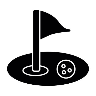 Golf simgesinin vektör illüstrasyonu