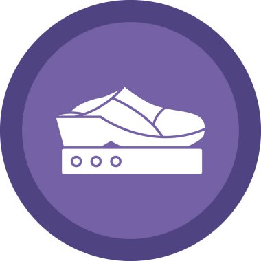 Spor ayakkabı simgesinin vektör illüstrasyonu