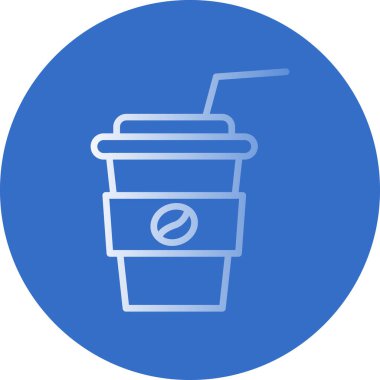 Saman içen kağıt kahve fincanı. Kafe logosu. Vektör.