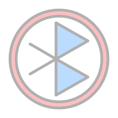 Bluetooth işaret ağı simgesi, vektör illüstrasyonu