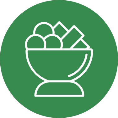 Kase ve cips. resimleme