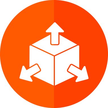 Oklu küp, vektör illüstrasyon tasarımı