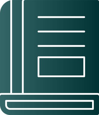 Kitap satırı simgesi, vektör çizim 