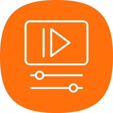 video oynatıcı simgesi, vektör illüstrasyonu 