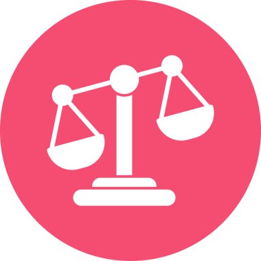 Adalet Ölçekleri simgesi web basit illüstrasyon