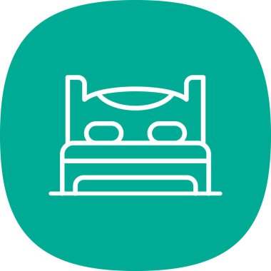 yatak simgesi, vektör illüstrasyonu