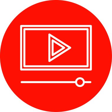 video oynatıcı simgesi, vektör illüstrasyonu 