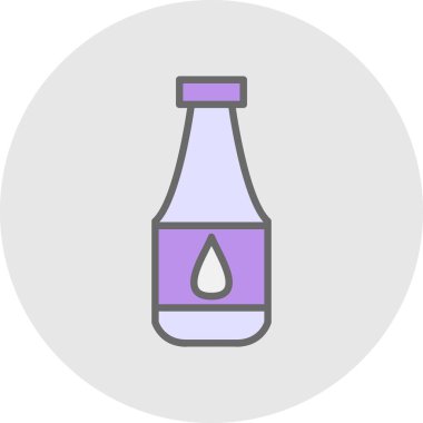 Şişe simgesinin vektör illüstrasyonu 