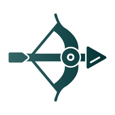 Okçuluk simgesi. Web simgesi basit illüstrasyon