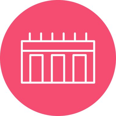 Bina. Web simgesi basit illüstrasyon