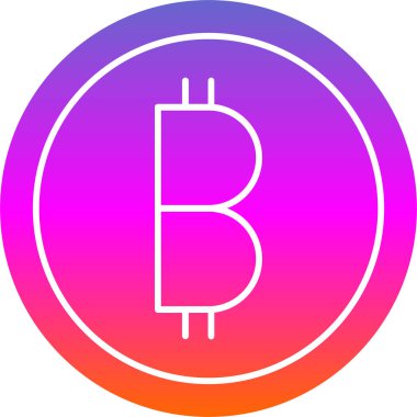 Bitcoin simgesi vektör illüstrasyonu