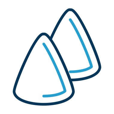 Cuberdon şeker ikonu, Belçika geleneksel tatlısı, vektör illüstrasyonu