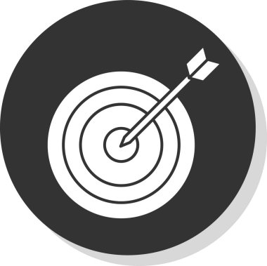 Hedef. Web simgesi basit illüstrasyon