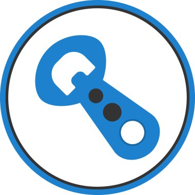 Şişe açıcı simgesinin vektör illüstrasyonu