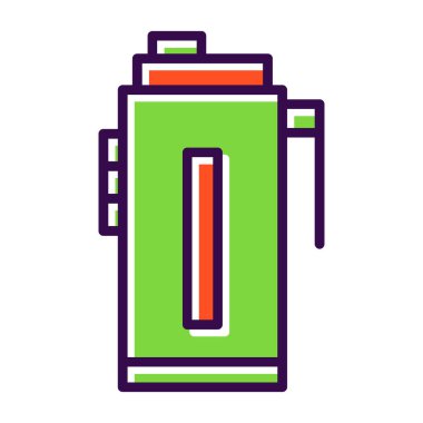 Su şişesi simgesi, vektör illüstrasyonu basit tasarım