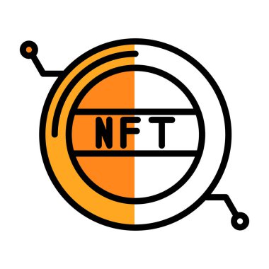 Fünye jetonu. Şifreli sembol. Beyaz arkaplanda izole edilmiş vektör illüstrasyonu.