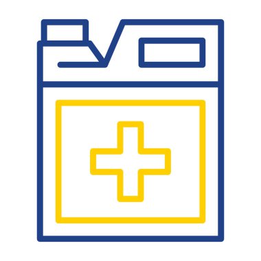 Kolayca değiştirilebilen veya düzenlenebilen tıbbi vektör simgesi