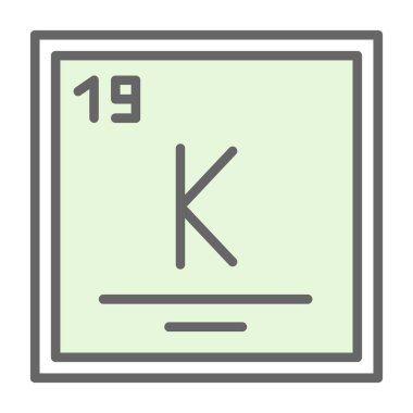 Kimyasal simge vektör çizimi