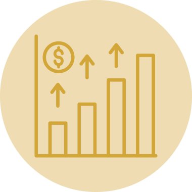 iş büyümesi grafik simgesi, vektör illüstrasyonu
