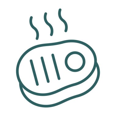 Biftek ikonunun vektör çizimi 