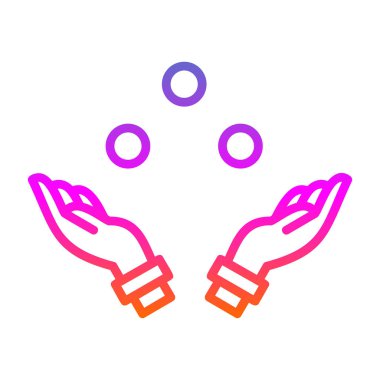 Simge vektör illüstrasyonunu dengelemek basit tasarım