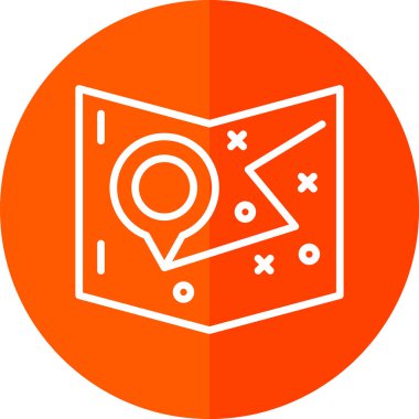 harita simgesi vektör illüstrasyonu